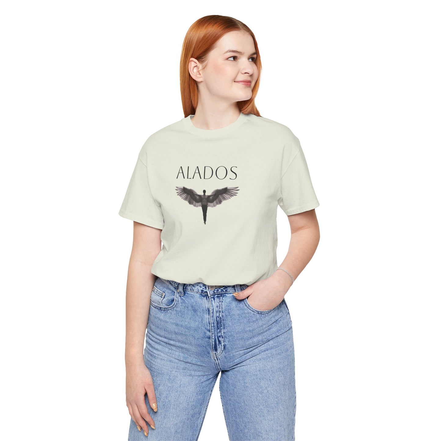 ALADOS.Unisex Angel Wings Graphic Tee, Spiritual Shirt, Gift for Nature Lovers, Casual Wear, Thoughtful Present for Birthdays and Holidays.