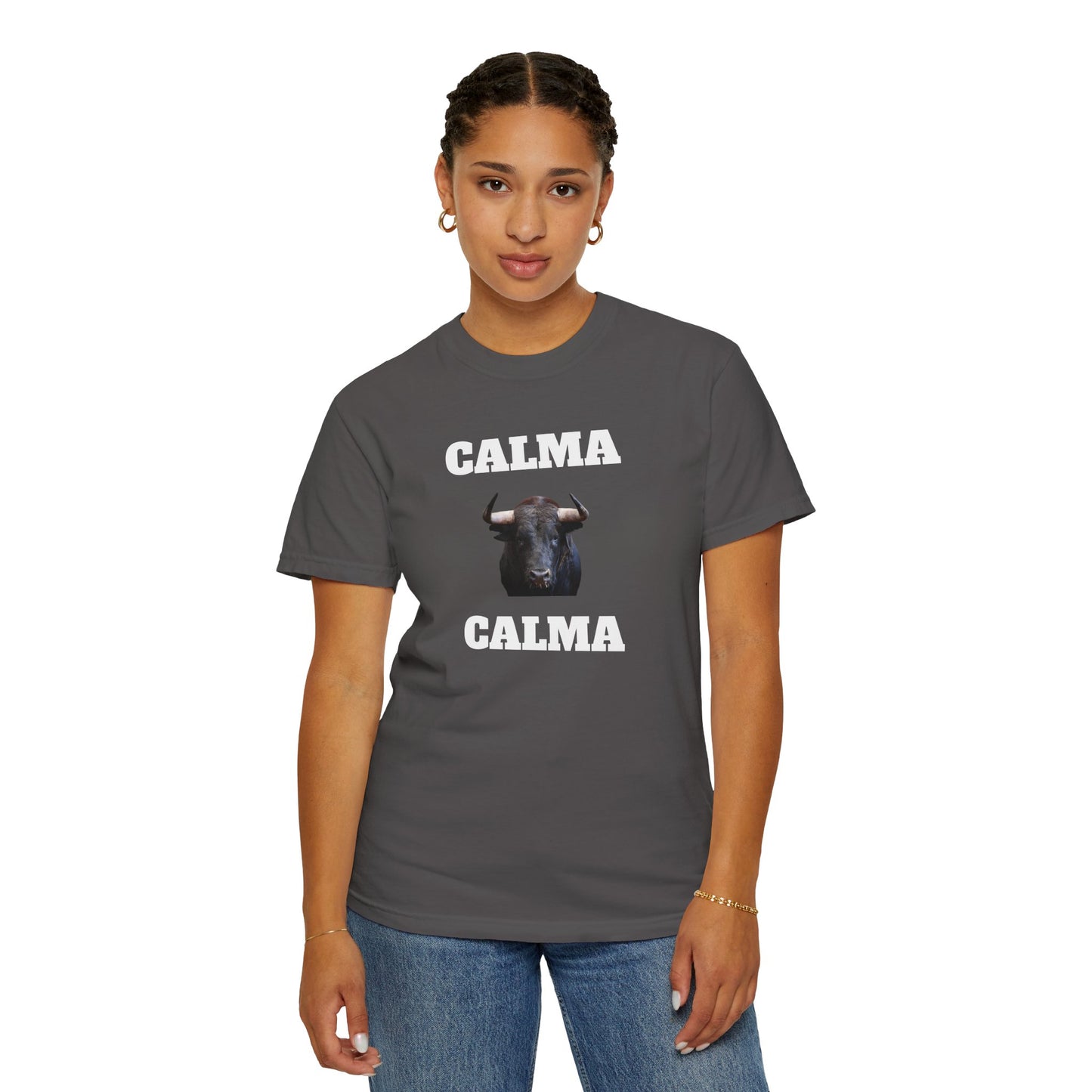 Funny Unisex T-shirt, Mexican Humorous Tee, Sarcastic Shirt,'Latino Style T shirt.'Calma Toro Calma'