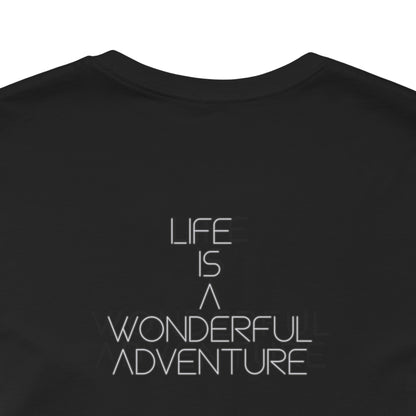 ALADOS  Graphic Tee Neutral Gender,Great Gift for Explorers,Unique Design with Inspiring Quote. 'Life is a Wonderful Adventure'