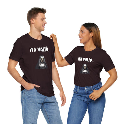 Gothic Nun Tee - Dark Humor Unisex Jersey Shirt - Perfect for Halloween, Parties, Casual Wear, Gifts, Unique Design.YA VALIO