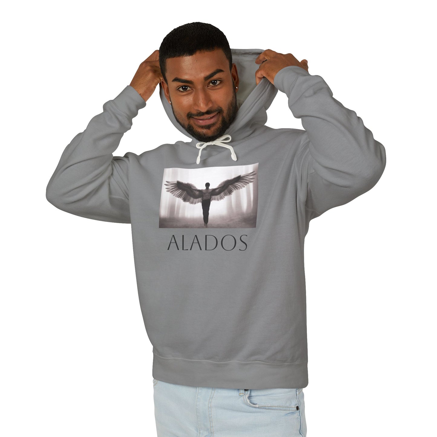 ALADOS   Angel Wings Hoodie,Unisex Lightweight Hoodie Sweatshirt, Unique Gift for Trendsetters.     'LOS ANGELES'