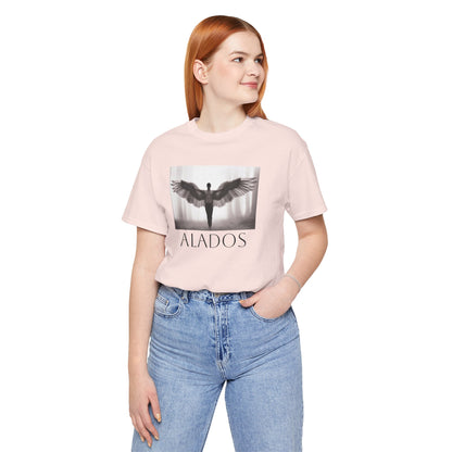Alados Graphic Tee,Inspirational Unisex Jersey T-Shirt, Adventure Shirt, Angel Wing Shirt, Motivational Top, Gift for Dreamers