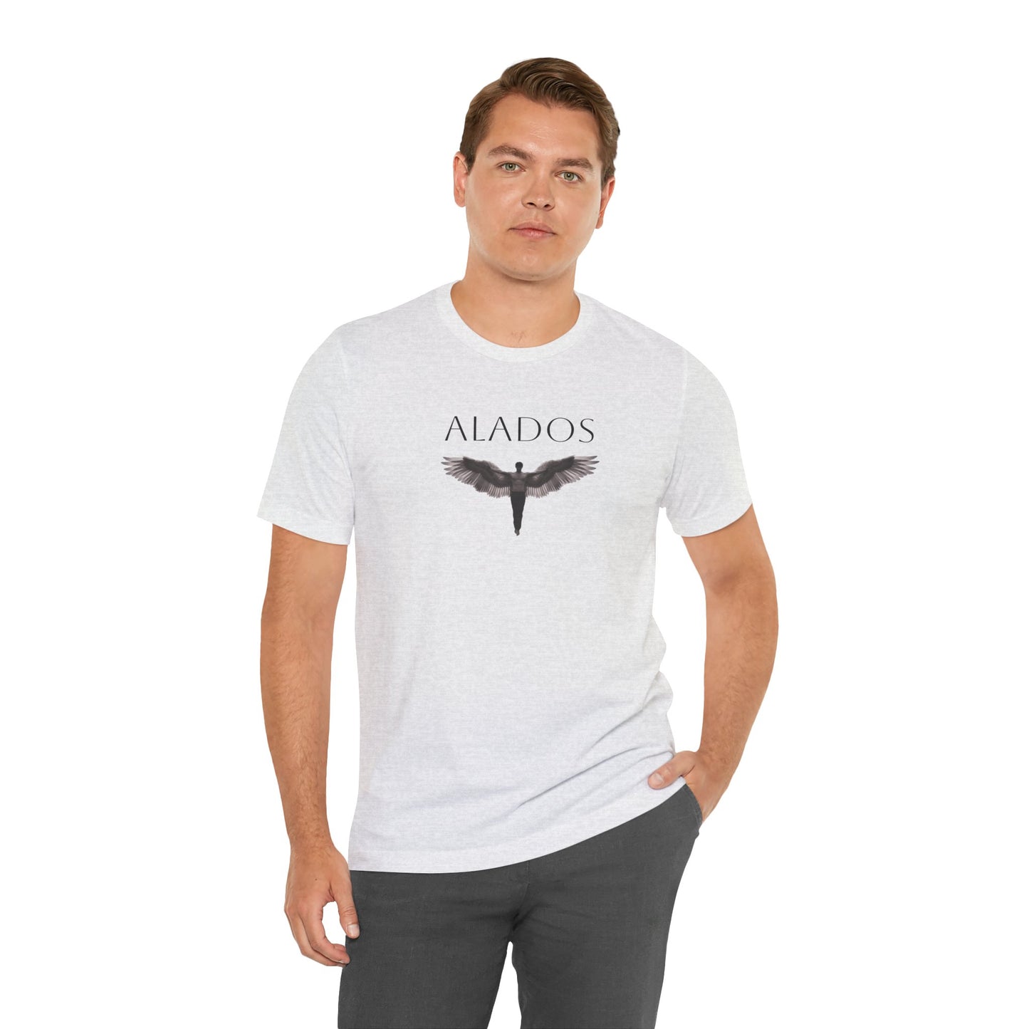 ALADOS.Unisex Angel Wings Graphic Tee, Spiritual Shirt, Gift for Nature Lovers, Casual Wear, Thoughtful Present for Birthdays and Holidays.